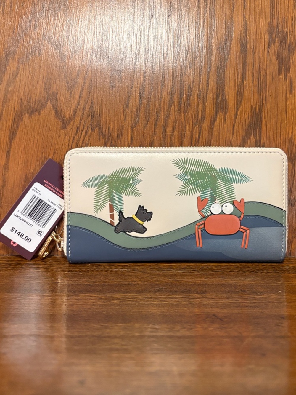 NWT-Radley London-Clawde Crab 🦀 Large Zip Around Wallet-$148